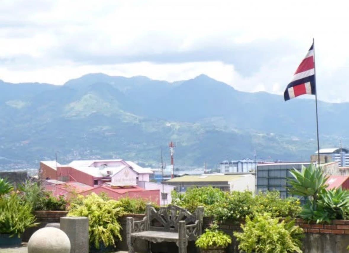 A mountain view over San José, Costa Rica, from Priscilla's time teaching English there